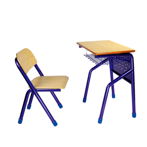 Aoyasi PT-206E1 Modern Design School Wooden and Metal Middle High Students <b>Desk</b> Chair Set PT-206E1 Student <b>Desk</b> Single <b>Desk</b> and - Product Image 1