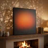 Cadre mural LED de luxe en aluminium LUZ, style Art Déco, avec lumière tactile pour chambre à coucher - Thèmes Anniversaire et Ramadan