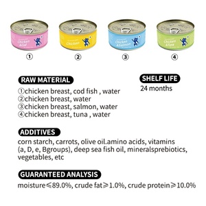 Cibo <span class=keywords><strong>Umido</strong></span> per Gatti Biologico ODM ad Alto Contenuto Proteico - Pollo, Gamberetti, <span class=keywords><strong>Salmone</strong></span> 100% Naturale con Alto Contenuto di Carne Prezzo Competitivo Direttamente dalla Fabbrica - Product Image 4