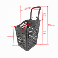 Panier de courses roulant portable de haute qualité en nid d'abeille pour supermarché