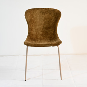 Chaises ergonomiques en velours à pieds métalliques, style scandinave moderne et minimaliste, vente en gros directe d'usine, pour cuisine, restaurant, table à manger - Product Image 4