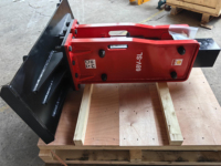 Casseur hydraulique pour chargeuse compacte avec burin pour la construction et les mines