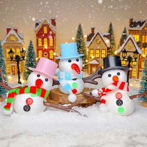 Set di 4 Kit Artigianali Natalizi con Pupazzi di Neve, Giocattoli in Argilla Espansa ad Asciugatura all'Aria per Eventi Invernali Natalizi, Regalo di Natale - Product Image 6