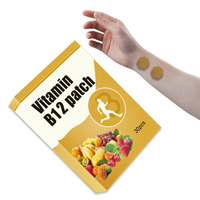 Patch de Vitamine B12 le Plus Vendu 2025, Matière Première Végétale, Taille 5x5cm, Certifié CE, Durée de Vie 2 Ans, Marque Privée, Santé Personnelle