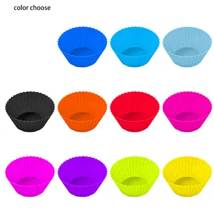 Siliconen Cupcake Muffin Bakbekers Voeringen Herbruikbare Non-Stick Cake Mallen Sets Siliconen Mallen Cake Tools Duurzame Shenzhen