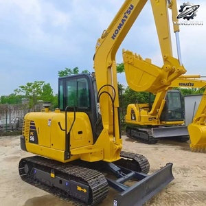 Mini-excavatrice Komatsu56 d'occasion, 5 tonnes, godet de 0,2 m³, marque japonaise d'origine, petite excavatrice de chantier, faible nombre d'heures, bon état - Product Image 3