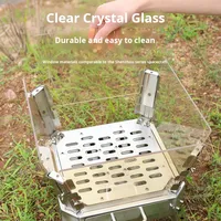 Poêle à bois portable Luling en acier inoxydable avec foyer visuel et verre microcristallin pour chauffage extérieur et équipement de barbecue