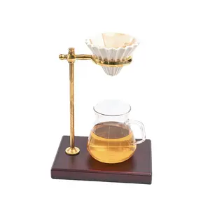 Hot Selling Pour Over Drip Borosilicate Glass Cold Brew Coffee Maker With Cone Coffee Filter