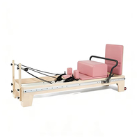 Máquina de Ejercicios de Pilates Reformer para Estiramiento Muscular de Cuerpo Completo, Equipo de Pilates Reformer para Estudios de Yoga