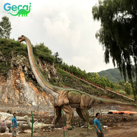 Chine fournisseur aire de jeux extérieure modèle animatronique mécanique dinosaures usine taille réelle long cou dinosaure
