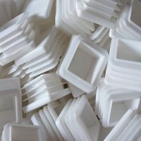 Protège-sol en plastique noir pour pieds de meubles, chaises, tables, bureaux : embouts carrés, ronds, rectangulaires et capuchons de finition pour tubes
