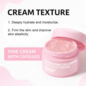 Crema Viso Idratante Coreana OEM/ODM all'Ingrosso con Peptidi, DNA, Niacinamide, Complesso Gelatinoso, PDRN e Capsule di Collagene Rosa - Product Image 1