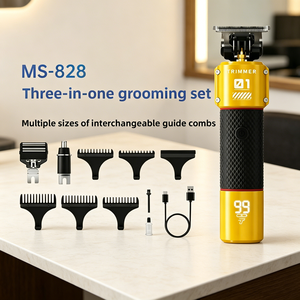 Recortadora con 180 minutos de autonomía extendida, exterior lavable, duradera, batería de 650 mAh, 6 limitadores estándar, <span class=keywords><strong>cable</strong></span> tipo C, <span class=keywords><strong>afeitadora</strong></span> para viajes - Product Image 1