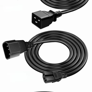 Vente en gros C13 C19 C20 C15 C14 EU câble électrique longueur personnalisée 3 broches 100% fil de cuivre pur PC portable moniteur Stock - Product Image 5