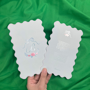 Custom Irregular Edge UV Business Cards - Wedding Invitation Cards with Scalloped Edge & Gift Brands - Product Image 3