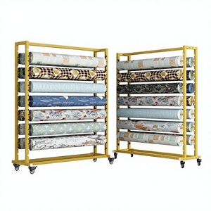 رف عرض عالي الجودة مخصص للسجاد والبطانيات والأقمشة مع شعار مخصص لغرف العرض - Product Image 1