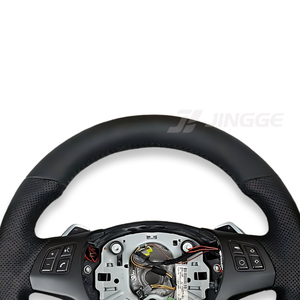 Volant sport racing en cuir perforé carbone pour <span class=keywords><strong>BMW</strong></span> <span class=keywords><strong>M3</strong></span> M5 E92 E60 E63 E64 E70 <span class=keywords><strong>E80</strong></span> E90 E91 E71 E70 E72 328i - Product Image 4