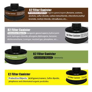 Dapat digunakan kembali CF02 masker Gas Priming otomatis wajah penuh bulat untuk semprot cat perlindungan Gas kimia - Product Image 6