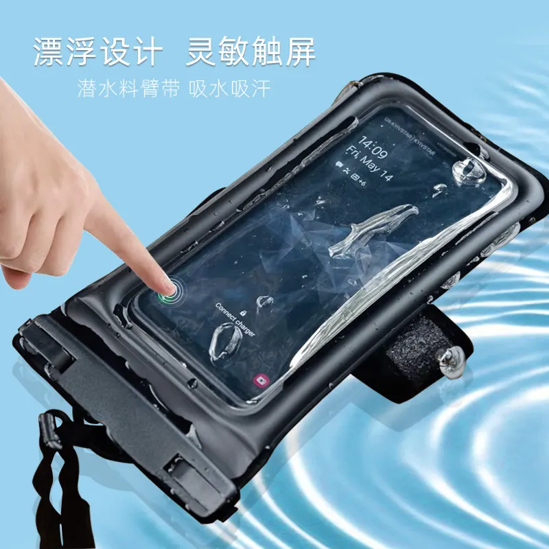 Tpu Floating Water proof Phone Bag Handy tasche mit Armband für Travel Swimming Beach