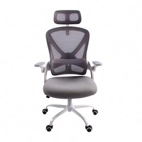 Chaise de bureau ergonomique pivotante à dossier haut réglable en maille moderne