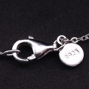 Collar de Plata Pura 925 Yingtuo con Zirconia Cúbica Tallada a Mano, Diseño Largo y Moderno, Regalo de Boda - Product Image 6