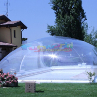Pvc globe igloo dôme tente camping en plein air événement fête de mariage gonflable clair dôme couverture de piscine transparent bulle tente