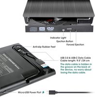 USB 3.0 Type-C External Optical Drive Ultra Portable High-Speed Reader/Writer DVD-ROM CD-RW Burner for Desktop Laptop PC