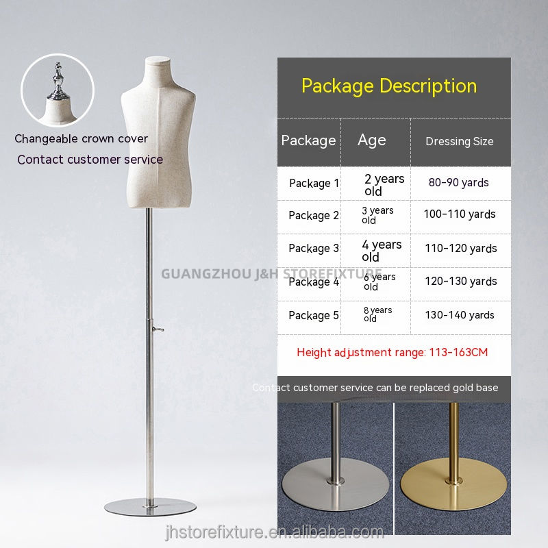 WWWithou bras et tête argentés base ronde