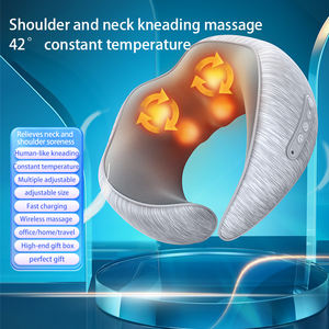 Alta Qualidade Em Forma de U Pescoço Massageador com Calor Ombro Elétrico Amassar Massagem Travesseiro Car & Travel com Memória Espuma - Product Image 6