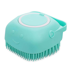 Soft Safety Eco-Friendly 2-in-1 <b>Dog</b> & Cat Grooming Silicone Shower <b>Massage</b> Shampoo Dispenser Brush Bath Brush with Custom Logo - Product Image 1