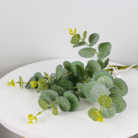 Ranting Eucalyptus Buatan Grosir, Daun Eucalyptus Hijau Palsu Silver Dollar untuk Dekorasi Bunga Pernikahan, Acara, Rumah, Hotel