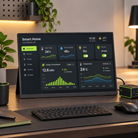 Écran portable IPS FHD 23,8 pouces USB-C pour ordinateur domestique, tableau de bord, espace de travail, moniteur de jeu