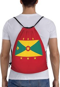 Bolsa con Cordón Personalizada con la Bandera de Granada de 7 <span class=keywords><strong>Estrellas</strong></span>, Mochila de Poliéster al por Mayor para Deportes y Promociones - Product Image 2