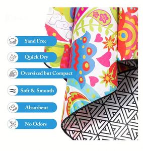 Super Absorbent Modern Two-Tone Microfiber Beach Towel <b>Blanket</b> Woven Soft Feel <b>Camping</b> Picnic Suede Quick Dry Eco-Friendly - Product Image 1