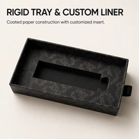 Boîtes de montre vides avec logo personnalisé boîte cadeau en carton rigide noir blanc réutilisable stratification mate gaufrage estampage pour hommes pour