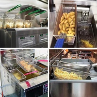 Plancha Máquina Freidora De Aceite Papas Frita Pollo Platano Alto Rendimiento Comercial Industriales Electrica Industrial Dobles