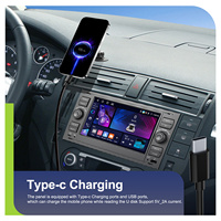 Podofo Android 7 pouces 4 + 64 Go autoradio stéréo pour Ford Transit/ Focus/Galaxy/Mondeo CarPlay Android Auto WiFi type-c