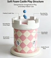 Château de jeu souple personnalisé avec machine à balles flottantes, jouet interactif sensoriel à souffler avec balles flottantes magiques pour café de jeux, fête, centre commercial