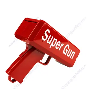 2021 Gold Money Gun Make Cash Money Rain Dollar Bill Plastic Gun Box Shot Spread the Real Money Gold Gun Toy