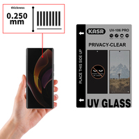 Film de protection d'écran hydrogel KASR à durcissement UV, dureté de surface 9H, anti-espionnage, colle intégrale, protection d'écran incurvée