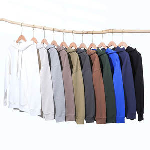 370gsm de calidad superior Heavyweight Terry Hoodies Sudadera de algodón y poliéster para hombres Sudadera con capucha de calle personalizada - Product Image 1