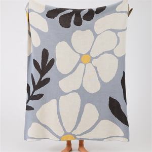 ผ้าห่มถักผ้าฝ้าย100% ลายดอกไม้สไตล์เกาหลีสำหรับตกแต่งบ้านสี<span class=keywords><strong>สด</strong></span> - Product Image 6
