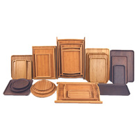 Tasse à thé personnalisée en bois, forme et logo personnalisés, rectangulaire, rond, carré, plateau en bois de bambou avec poignée