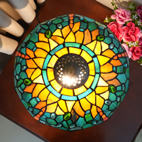   Lampe de chevet libellule en verre teinté vert, lampe de lecture de bureau, décoration pour table de nuit, chambre, salon, bureau à domicile