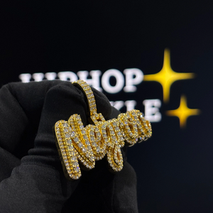 Premium Personalized <b>Name</b> Pendant Iced Out with VVS Moissanite Hip Hop Jewelry <b>Necklace</b> Charm for Men Women Fashion Lovers - Product Image 1