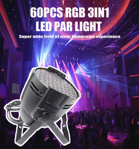 Projecteur LED <span class=keywords><strong>PAR</strong></span> RGB 3-en-1 d'intérieur 60 LED, blanc chaud, éclairage de scène pour concerts, discothèques et boîtes de nuit – Vente directe usine - Product Image 1