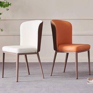 <span class=keywords><strong>Sedie</strong></span> da Pranzo di Lusso Moderne Regolabili ed Ecologiche, Rivestimento <span class=keywords><strong>in</strong></span> <span class=keywords><strong>Pelle</strong></span>, Gambe <span class=keywords><strong>in</strong></span> Metallo, Colore Personalizzabile <span class=keywords><strong>per</strong></span> Uso Domestico e <span class=keywords><strong>Cucina</strong></span> - Product Image 1