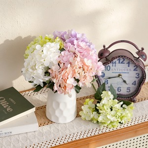 ช่อดอกไฮเดรนเยียประดิษฐ์ CallaFloral สีขาว ชมพู เขียว ม่วง ทำจากโพลีเอสเตอร์ สำหรับตกแต่งภายในบ้าน งานแต่งงาน และตกแต่งบ้าน - Product Image 1