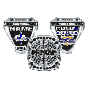 Anneaux de championnat sportifs personnalisés, baseball, softball, basketball, football, hockey sur glace, tournoi, anneaux de champion jumbo - Product Image 2