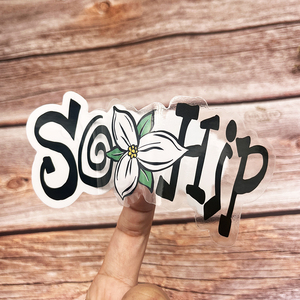 Chất Lượng Cao Chết Cắt Matte/Bóng Rõ Ràng Vinyl Dán Không Thấm Nước Biểu Tượng Tùy Chỉnh Trong Suốt Vinyl Dán - Product Image 4